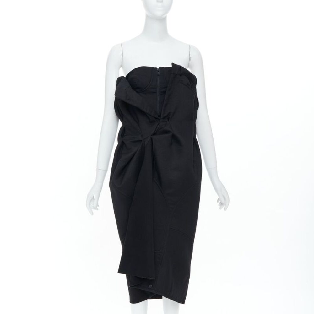 Maison Margiela 2019 Black Deconstructed Bustier Dress